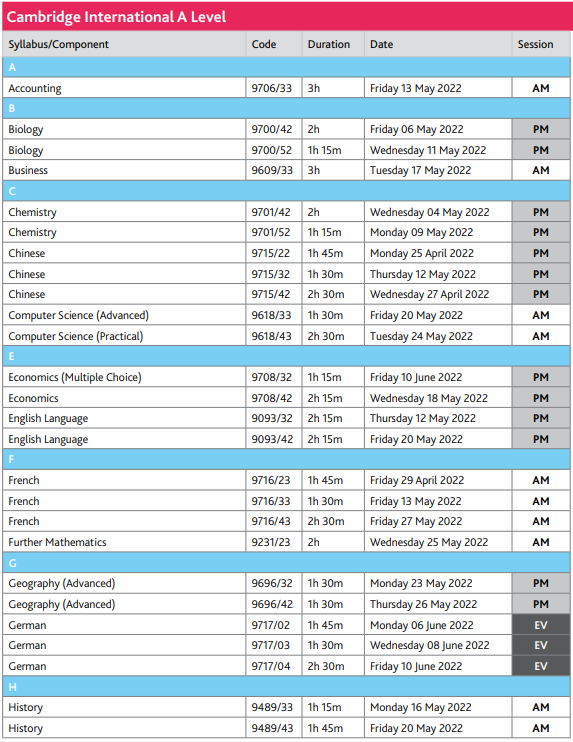 3 三大考试局发布2022年A Level夏季大考时间表17.png