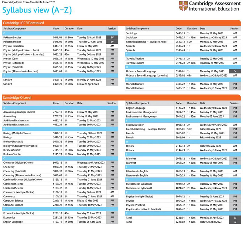 2023年IGCSE&A-Level夏季大考时间发布