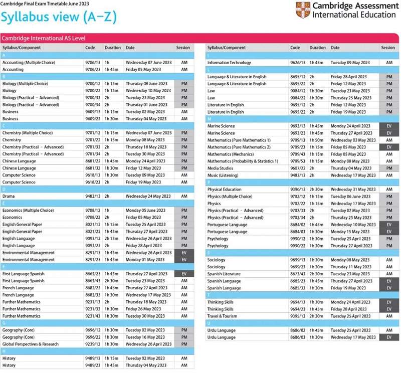 2023年IGCSE&A-Level夏季大考时间发布