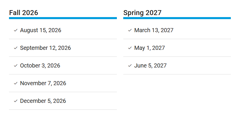 2026年SAT考试时间安排最新公布！