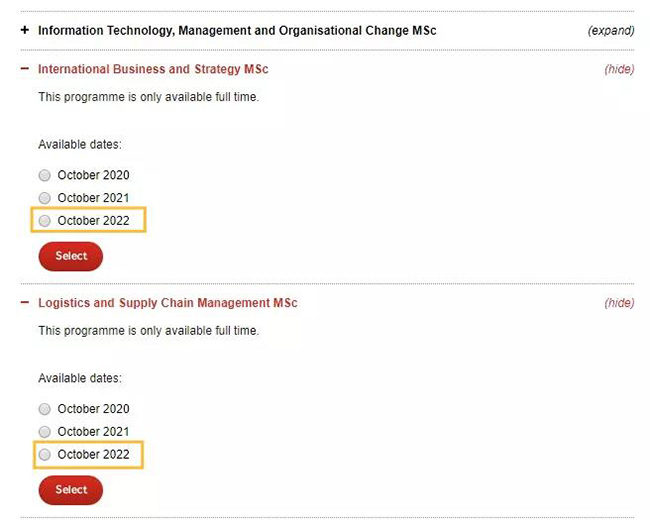 2021年秋季及2022年英国大学入学申请开放（部分院校）