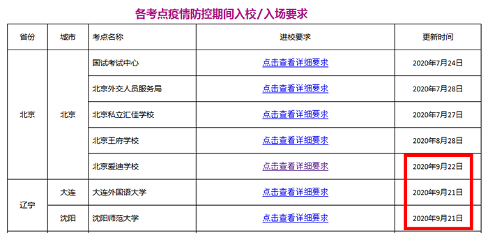 2020年10月托福考试新增考点信息，将有一大波考点开放