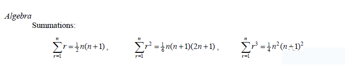 A Level数学和进阶数学必须掌握的公式