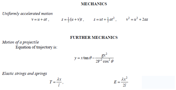 A Level数学和进阶数学必须掌握的公式